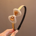 [11185] BD-A006 Bando Anak Perempuan Korea Karakter Motif Bunga Pita Beruang Kelinci Aksesoris Rambut Fashion (BD-A006-Gingham Ribbon)