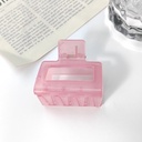 [10805] JR-A002 Jepitan Rambut Model Kotak 5Cm Polos Jedai Wanita Bahan Plastik Korean Hair Claw Clip Women Fashion Geometric (JR-A002-Pink/Jelly)