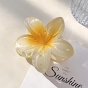 [10824] JR-A003 Jepit Rambut Korea Jedai Bunga Kamboja Wanita Elegan High Quality Motif Baru Clips 8CM (JR-A003-Yellow)