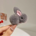[10842] JR-A004 Jepit Rambut Kelinci Rabbit Hair Accessories - Jepit Rambut Versi Klip Untuk Anak Perempuan (JR-A004-Grey)