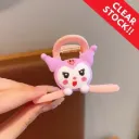 [10852] JR-A006 "Clear Stock" Jedai Jepit Rambut Wanita Model Simpul Karakter Kartun Jepang Lucu Aksesoris Rambut Fashion (JR-A006-Kuromi)