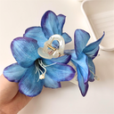 [11026] JR-A012 Jepit Rambut Bunga Amaryllis Elegan Jepitan Rambut Korea Fashion Floral Hairpin (JR-A012-Blue)
