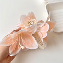 [11029] JR-A012 Jepit Rambut Bunga Amaryllis Elegan Jepitan Rambut Korea Fashion Floral Hairpin (JR-A012-Cream)