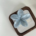 [11096] JR-A014 Jepit Rambut Model Bunga Kamboja Khas Bali Dengan Marble Pattern (JR-A014-Blue/Silver)