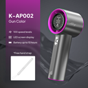 [11269] K-AP002 Kipas Angin Genggam Portabel Turbo Dengan 100 Level Power Digital Display Adjustable Turbo Rechargeable Type C (K-AP002-Gun Color)