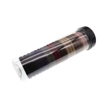 [10855] KR-A001 Ikat Rambut Donat Tabung Isi 20 pcs Karet Rambut Polos Wanita Kunciran Anak Dewasa Warna Warni (KR-A001-Mix Dark Color)