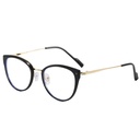 [11368] M-AR002-P2 Kacamata Premium Anti Radiasi Frame Cat Eye Gagang Tipis Minimalis (New Product) (M-AR002-P2-Black-Gold)