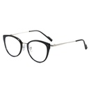 [11369] M-AR002-P2 Kacamata Premium Anti Radiasi Frame Cat Eye Gagang Tipis Minimalis (M-AR002-P2-Black-Silver)
