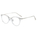 [11370] M-AR002-P2 Kacamata Premium Anti Radiasi Frame Cat Eye Gagang Tipis Minimalis (M-AR002-P2-Clear-Silver)