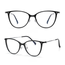 [11379] M-AR004 Kacamata Premium Anti Radiasi dengan Frame Cat Eye Fleksibel Lentur Anti Patah (M-AR004-P2-Black)