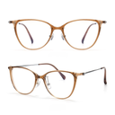[11381] M-AR004 Kacamata Premium Anti Radiasi dengan Frame Cat Eye Fleksibel Lentur Anti Patah (M-AR004-P2-Tea)