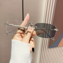 [11429] M-ARPT015 Kacamata Anti Radiasi Square Frame Stylish Unisex (New Product) (M-ARPT015-Silver)