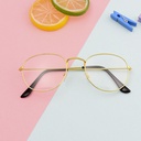 [10017] M-B001 Kacamata Pria/Wanita-Fashion-Retro Vintage Metal-Sunglasses-Import-Korea K102 (M-B001-Gold)