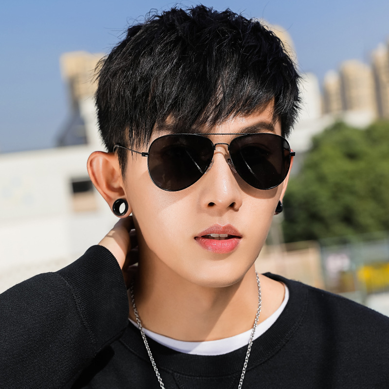 [10366] M-H002 Kacamata Pria/Wanita-Fashion-Retro Vintage Metal-Sunglasses-Import-Korea K106 (M-H002-Black/Black)