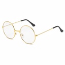 [10767] M-H003 Warna Kacamata Bulat Pria/Wanita-Fashion-Retro Vintage Metal-Sunglasses-Import-Korea K300 (M-H003-Gold)