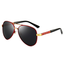 [11415] M-H004 Kacamata Hitam Metal Men's Sunglasses (M-H004-Red)