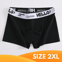 [10135] P-CD006 Boxer Pakaian Dalam Pria Dewasa Fashion Men Hello On Me Cook High Quality Remaja Jumbo Bahan Katun Lembut (P-CD006-Dark Grey 2XL)