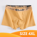 [10141] P-CD006 Boxer Pakaian Dalam Pria Dewasa Fashion Men Hello On Me Cook High Quality Remaja Jumbo Bahan Katun Lembut (P-CD006-Yellow 4XL)