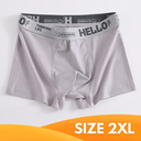 [10143] P-CD006 Boxer Pakaian Dalam Pria Dewasa Fashion Men Hello On Me Cook High Quality Remaja Jumbo Bahan Katun Lembut (P-CD006-Light Grey 2XL)