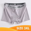 [10144] P-CD006 Boxer Pakaian Dalam Pria Dewasa Fashion Men Hello On Me Cook High Quality Remaja Jumbo Bahan Katun Lembut (P-CD006-Light Grey 3XL)