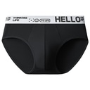 [10371] P-CD006 Boxer Pakaian Dalam Pria Dewasa Fashion Men Hello On Me Cook High Quality Remaja Jumbo Bahan Katun Lembut (P-CD006-Black 4XL (V-Shape))