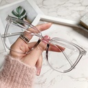 [10615] PL-AR007 Kacamata Anti Radiasi Wanita Korea Bergaya Bingkai Transparan Frame Kacamata Komputer (PL-AR007 Gray)