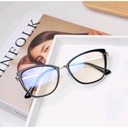 [10710] PL-AR009 Kacamata Frame Wanita Lensa Anti radiasi (PL-AR009-Black)