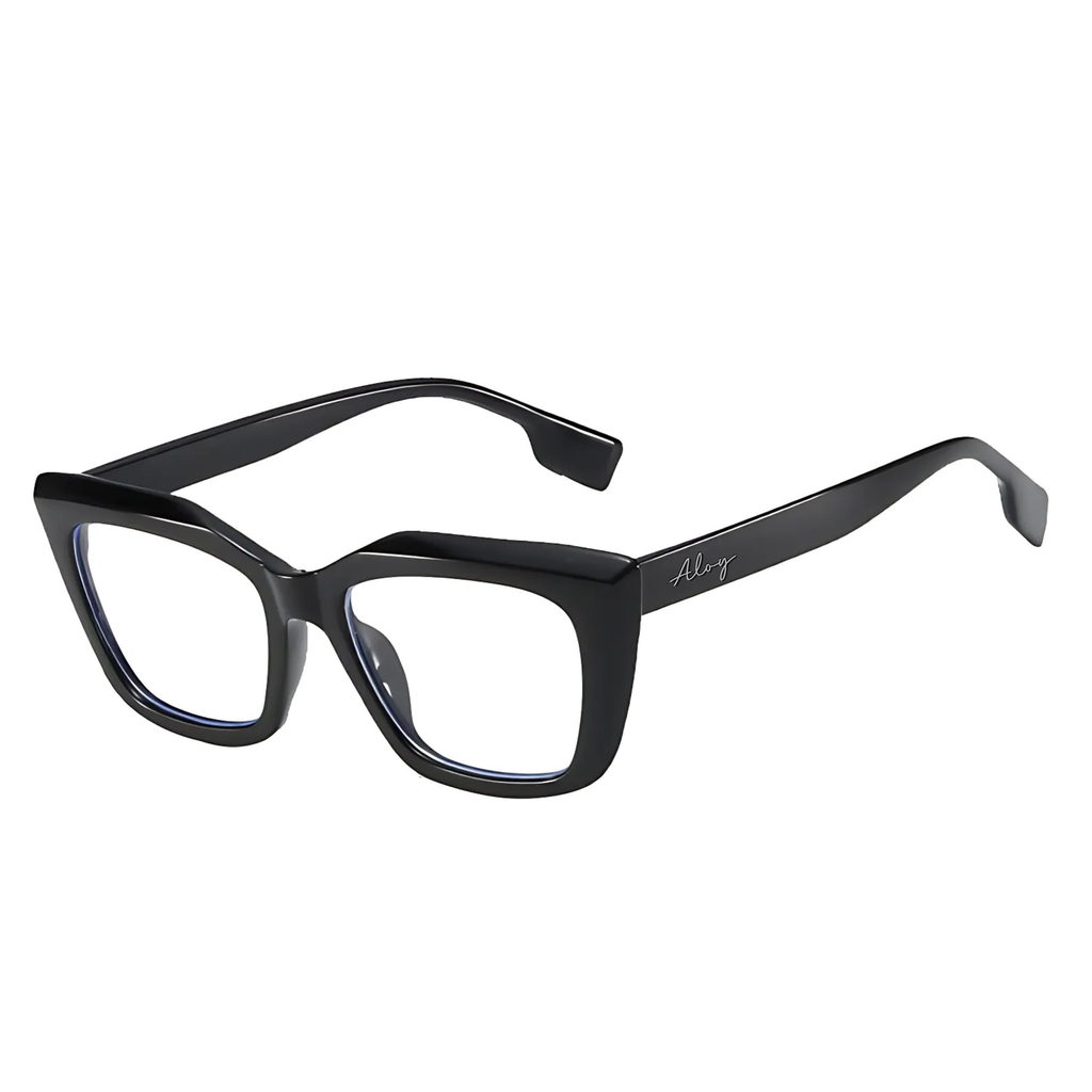 [10914] PL-AR015-P1 Kacamata Premium Eksklusif Frame Kotak Elegan Anti Radiasi Blue Light Gaya Casual (PL-AR015-P1-Black)
