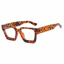 [11170] PL-AR021-P2 Kacamata Premium Quality Anti Radiasi dan Cahaya Biru Komputer Kekinian Model Kotak Vintage Retro Populer (PL-AR021-P2-Leopard)