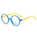 [11284] PL-AR023A Kacamata Anak Anti Radiasi Model Bingkai Bulat High Quality Kids Glasses (PL-AR023A-Blue/Yellow)