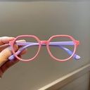 [11343] PL-AR028A Kacamata Anak Anti Radiasi New Children's Glasses Frame Cute Trendy Fashion (PL-AR028A-Pink-Purple)