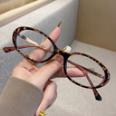 [11435] PL-AR032 Kacamata Wanita Anti Radiasi Blueray Bentuk Oval (PL-AR032-Leopard)