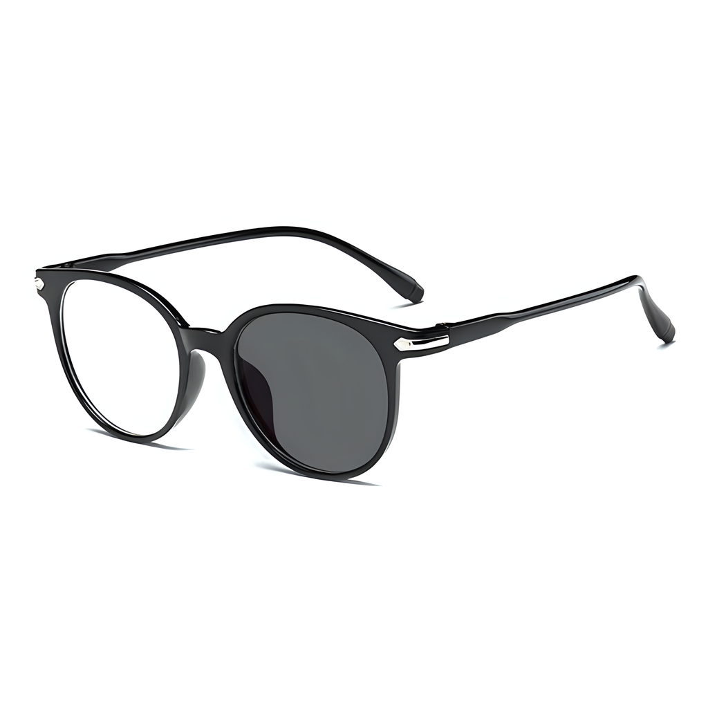 [10970] PL-ARPT006 Kacamata Photocromic Pria/Wanita Fashion Anti Radiasi Lensa Transparan Sunglasses (PL-ARPT006-Bright/Black)