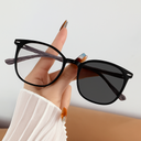 [11271] PL-ARPT008 Kacamata Photocromic Gaya Retro Frame Kayu Bingkai Persegi Untuk Pria Dan Wanita (PL-ARPT008-Black)