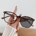 [11275] PL-ARPT008 Kacamata Photocromic Gaya Retro Frame Kayu Bingkai Persegi Untuk Pria Dan Wanita (PL-ARPT008-Leopard)