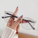 [11276] PL-ARPT008 Kacamata Photocromic Gaya Retro Frame Kayu Bingkai Persegi Untuk Pria Dan Wanita (PL-ARPT008-White)