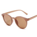 [10113] PL-H007 Korean INS Hot Fashion Bulat Mata Kucing Kacamata Hitam Wanita/Pria Sunglasses MK01 (PL-H007-Coffee)