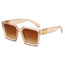 [10511] PL-H015 Kacamata Hitam Korean Gaya Wanita Square Frame Kacamata Mata Wanita UV Protection (PL-H015-Tea)