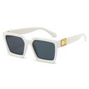 [10512] PL-H015 Kacamata Hitam Korean Gaya Wanita Square Frame Kacamata Mata Wanita UV Protection (PL-H015-White)
