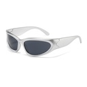 [10607] PL-H019 Kacamata Steampunk Hitam Bersepeda Cyberpunk Hip Hop Punk Gaya Retro Eropa Olahraga Wanita Dan Pria (PL-H019-Silver White)
