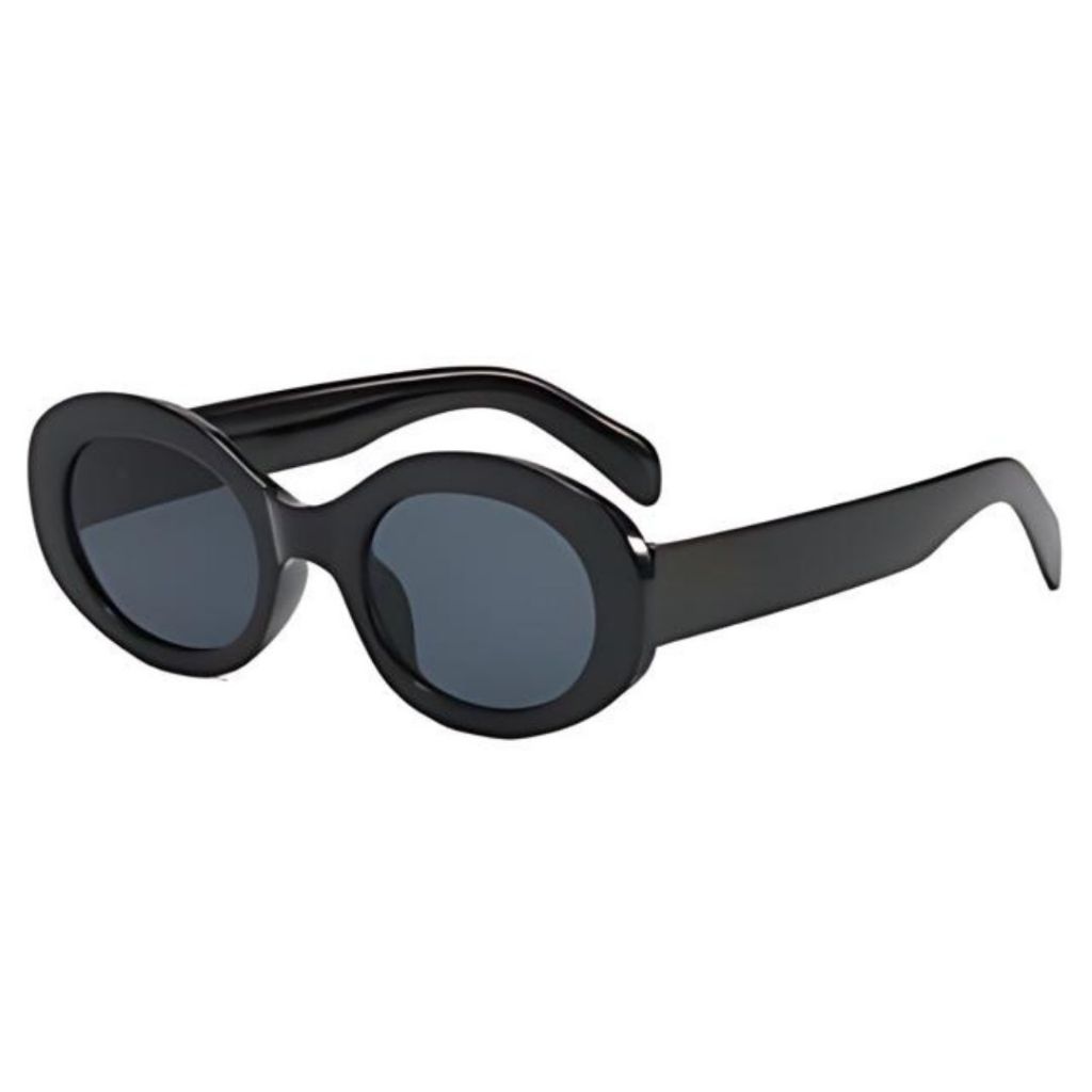 [10742] PL-H026 Kacamata Hitam Cewek Murah Korea Fashion Kacamata Hitam Retro Gaya Anti Radiasi UV (PL-H026-Black)
