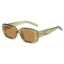 [10799] PL-H028 Kacamata Hitam Rtro Vintage Wanita Dan Pria Kotak Fashion Korean Desain Bintang (PL-H028-Green/Tea)