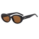 [10881] PL-H031 Kacamata Hitam Wanita Dan Pria Vintage Retro Kecil Tahan Sinar Matahari Premium Sense Ins Style (PL-H031-Black/Tea)