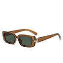 [10928] PL-H034-P1 Kacamata Premium Eksklusif Gaya Retro Modern Fashion Pria/Wanita (PL-H034-P1-Green/Tea)