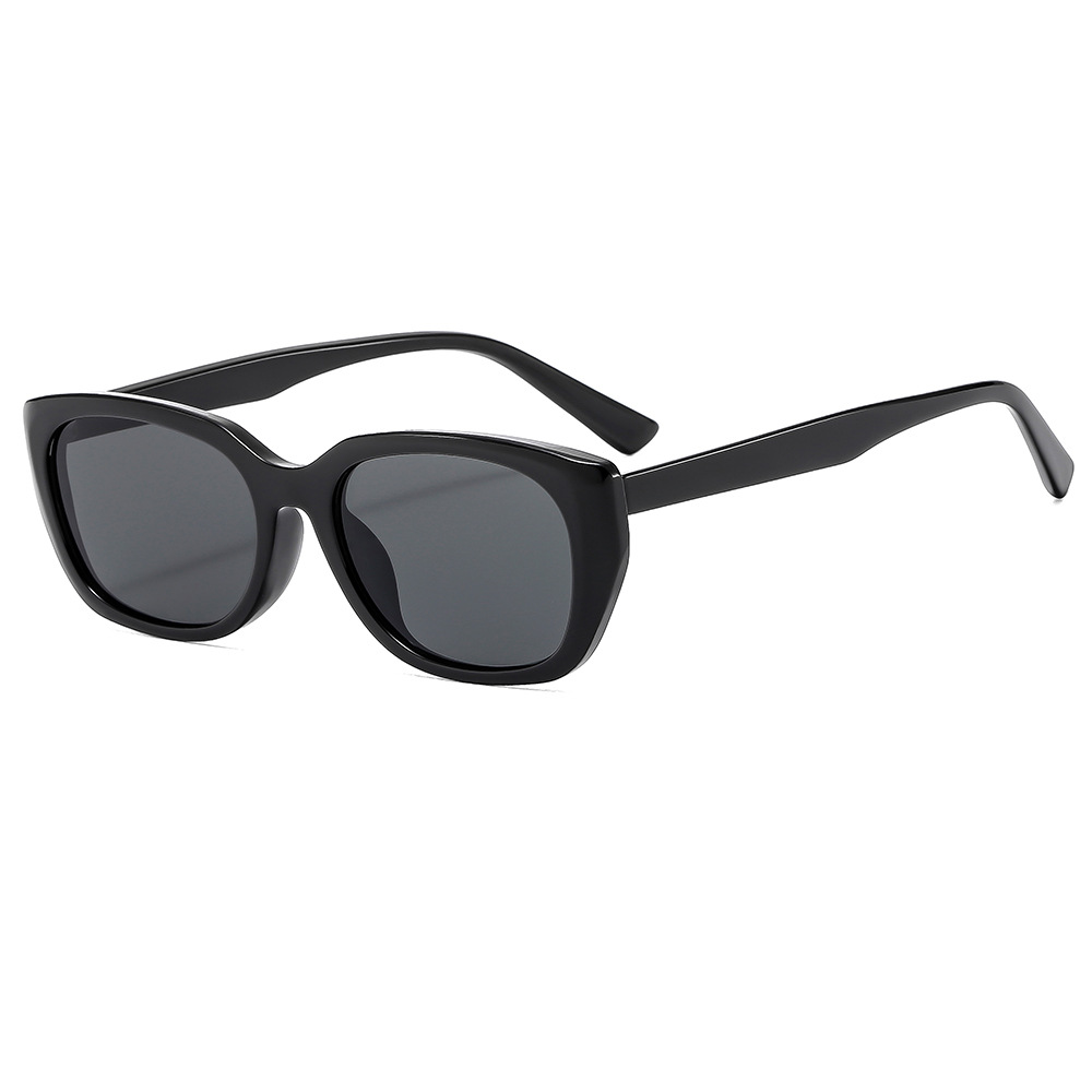 [10965] PL-H038 Kacamata Hitam Fashion Retro Uv Protection Sunglasses Gaya Casual Trendy (PL-H038-Black)