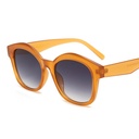 [11079] PL-H040 Kacamata Hitam Fashion Stylish Korean Retro Style "Clear Stock" (PL-H040-Orange/Gray)