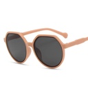 [11089] PL-H041 Kacamata Hitam Frame Hexagon Korean Retro Elegan Fashion (PL-H041-Cream/Gray)