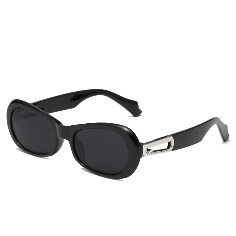 [11113] PL-H042 Kacamata Hitam Stylish Fashion Elegan Streetwear Kekinian Retro Chic Fashion Pria & Wanita (PL-H042-Black/Black)