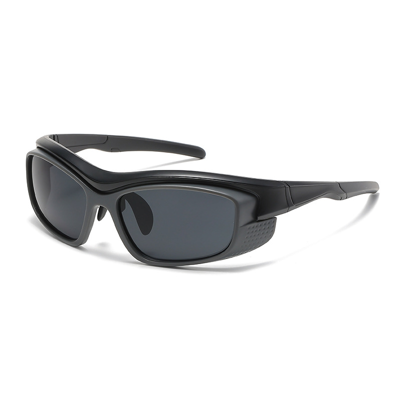[11119] PL-H043 Kacamata Hitam Fashion Pria Sport Modren Retro Y2K Anti Silau (PL-H043-Black/Black)
