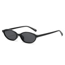 [11159] PL-H047 Kacamata Hitam Fashion Oval Retro Korean Look Sunglasses Vintage Fashion Wanita (PL-H047-Black/Black)